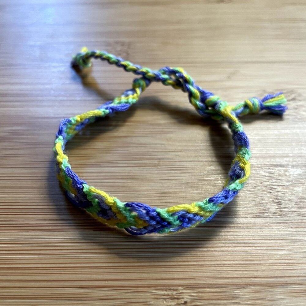 Jessica Woven Bracelet anklet trendy comfortable tie embroidery thread woven gif